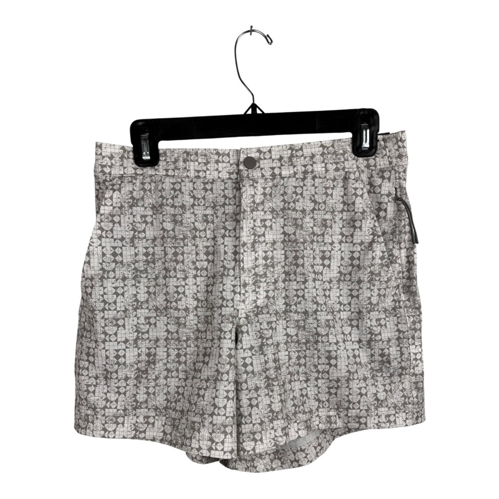 VRST Resort Shorts Mens Small Slim Fit Geo Stamped Lined Quick Dry Swim